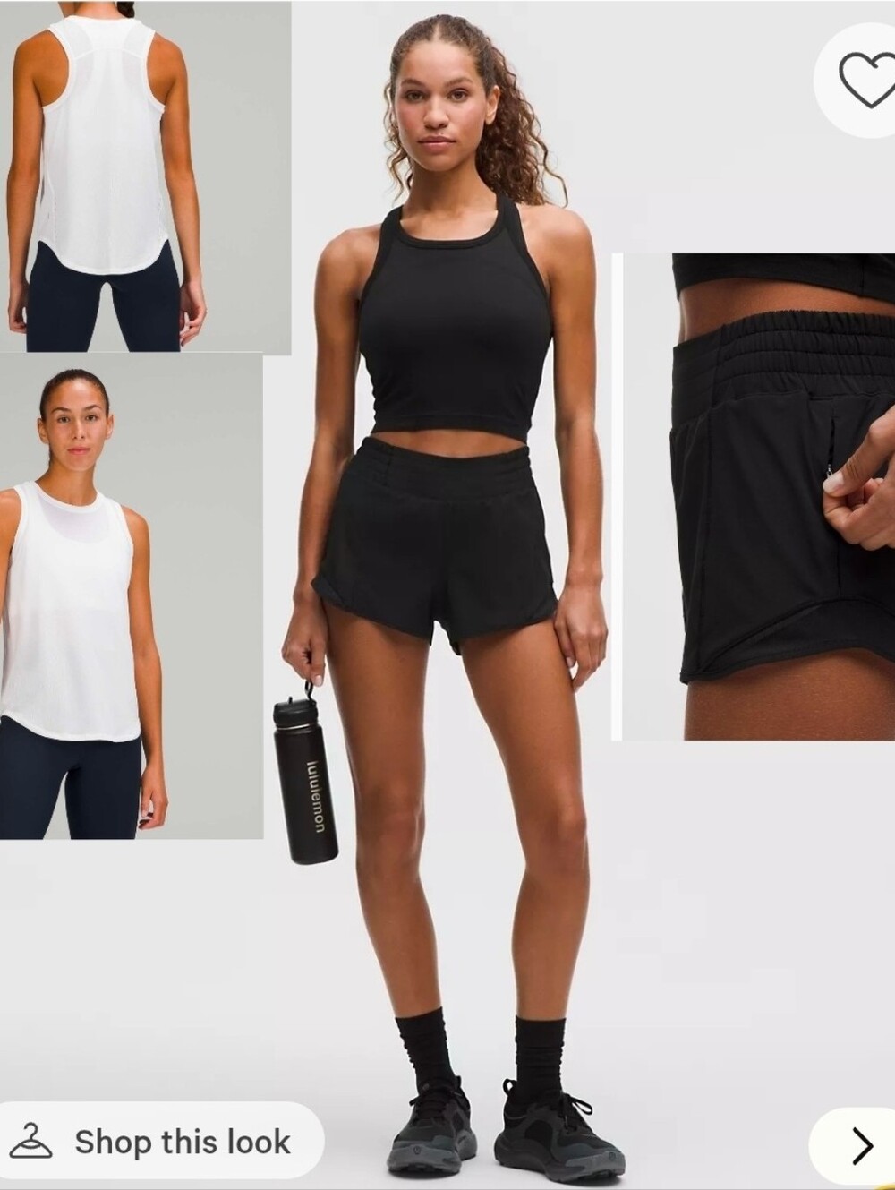 Bundle Lululemon High Neck Top And Spotty Short Size 8
